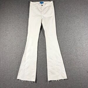 K.I.H. Bodycon Marrakesh High Rise Slim Flare Jeans Womens Size 27 White